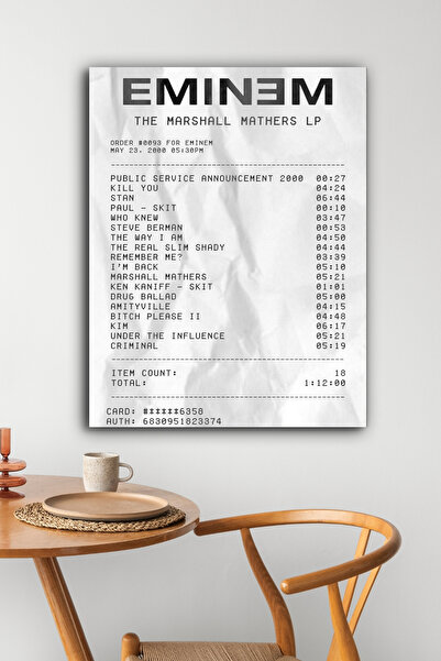 postercraft Poster modern tip panou cu pictură pe pânză, album Eminem TMMLP