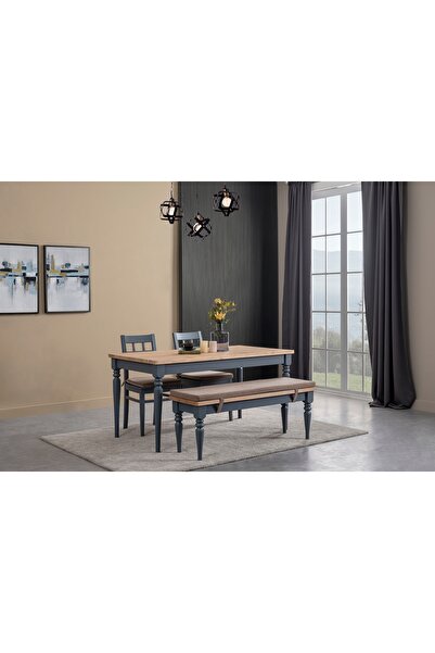 Vivense KOSOVA AHŞAP MASA VE BENCH TAKIMI, 120x80