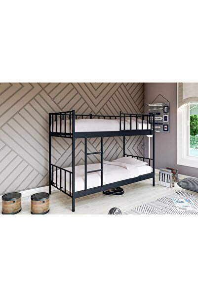 Vivense AYRILABİLİR ÇİFTLİ RANZA, SİYAH, GM 126