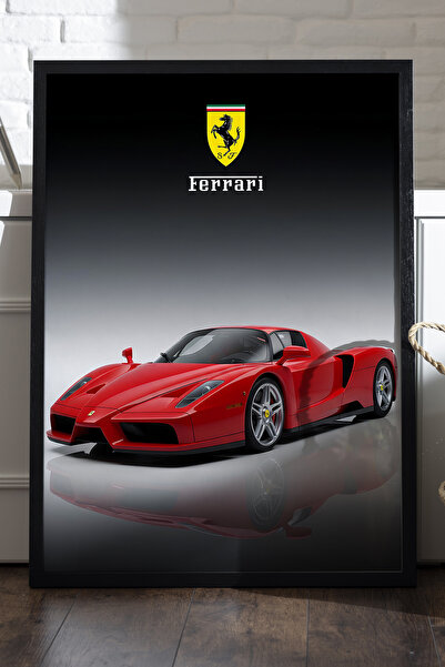 Duvarda Αφίσα Ferrari F50 με μαύρο ξύλινο πλαίσιο, διακοσμητικός πίνακας τοίχ...