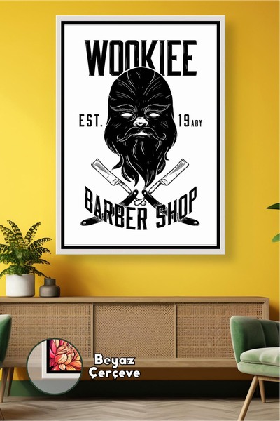 KOSS Dijital Брадичката маскирана бръснарница тематична платно стена изкуство...