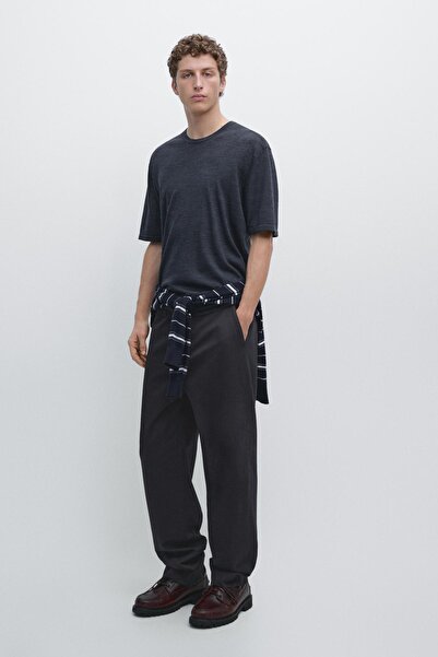 Massimo Dutti Pamuklu rahat kesim pantolon