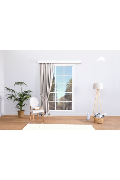 Vivense MASSARELLİ FON PERDE AÇIK GRİ PİLESİZ 90X260