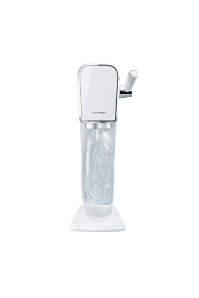 sodastream ART Carbonated Water Maker, 1L, Manual Carbonation, 2 Stages, BPA Free, White/Silver