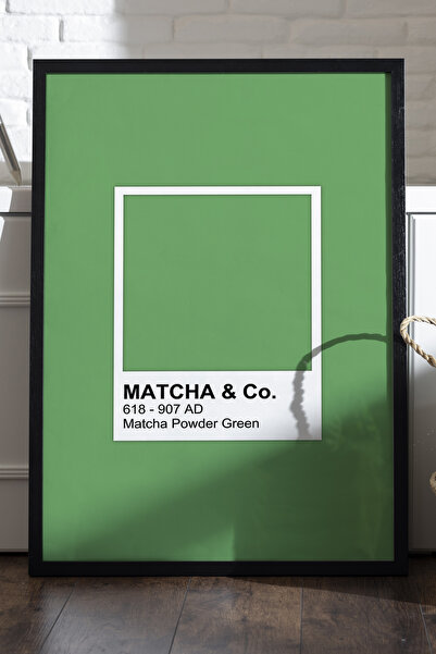 Duvarda Αφίσα Pantone Matcha Green με Μαύρο Ξύλινο Πλαίσιο, Διακοσμητικός Πίν...