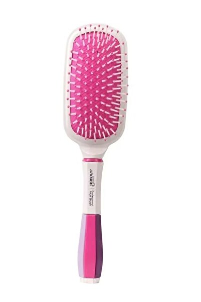 Rose Aroma Rose Aroma hairbrush, rectangular design, white and pink