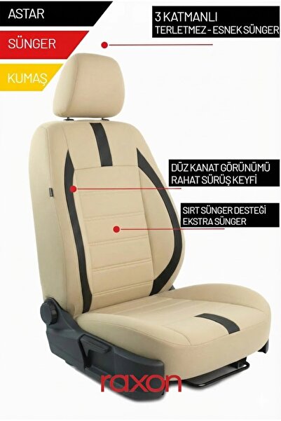 Raxon غطاء مقعد سيارة BMW الفئة السابعة من سلسلة نيبتون 2+1 متوافق مع السيارا...