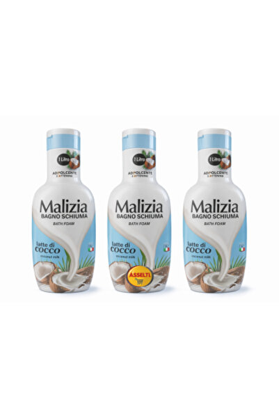 Malizia Set – 3 x Bagno Schiuma Latte de Cocos 1 L
