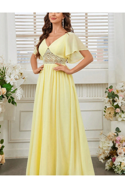 Sheya Shein maxi dress, yellow