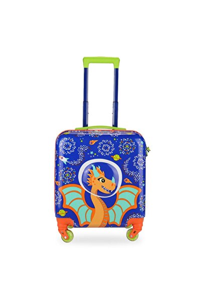 Milk & Moo Milk&Moo Renkli Işıklı Tekerlekli Çekçekli Çocuk Valiz 3D Ponix Ta...