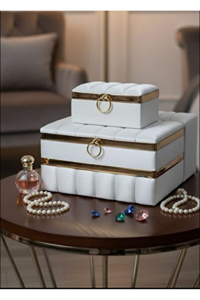 Nima Çeyiz Sandık 2 li sarı şeritli çeyiz sandığı ve hediye kutusu takı sandığı