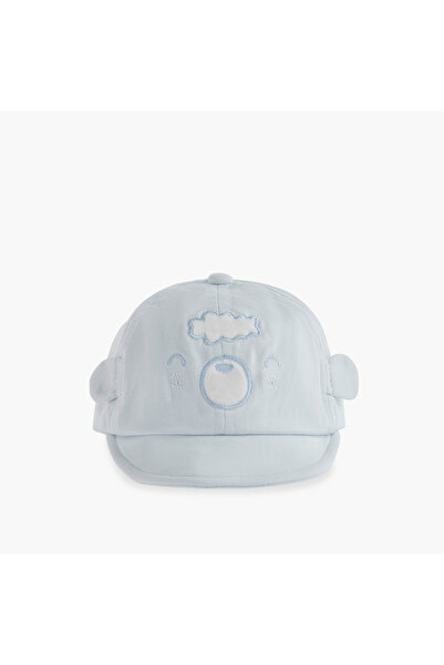 Juniors Embroidered Bear Cap with Hook and Loop Strap Closure