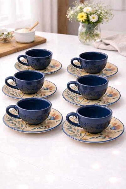 ZERAFET LÜX PORSELEN 6 KİŞİLİK FİNCAN TAKIMI