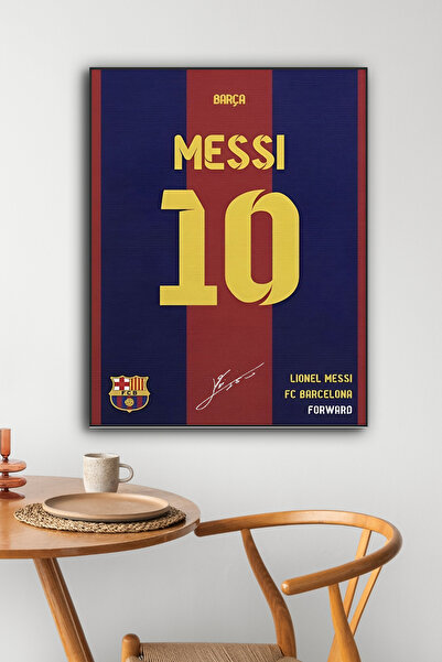 postercraft Messi Barcelona Modern Panel Tablo Poster