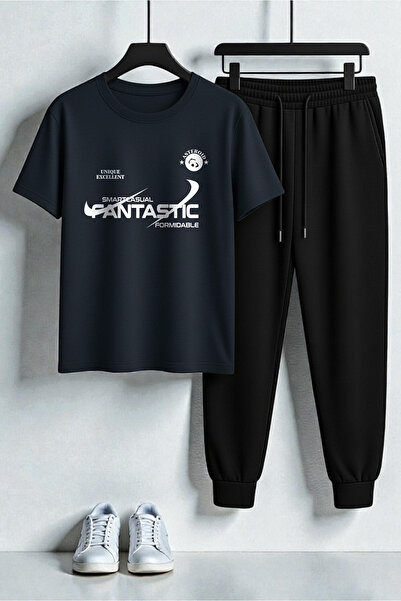 uyguntarz Unisex Fantastic Design Printed T-Shirt - 2-Piece Tracksuit Set