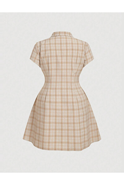 Sheya Shein Curve+ mini dress, brown