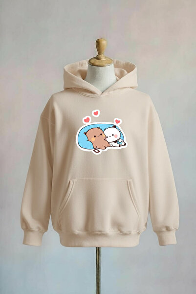 Vordevia Printed Cotton 3 Thread O Oversized K Hooded Sweatshirt