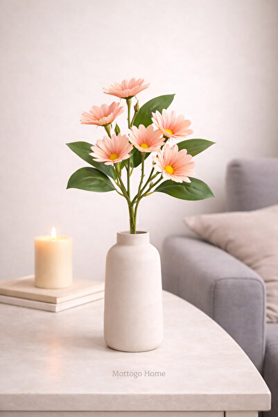 Mottogo 10-Headed Artificial Daisy Branch Decorative Flower – 44 Cm, Natural Looking