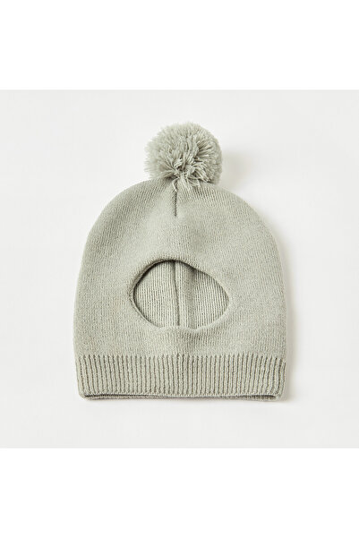 Juniors قبعة قرد مع تفاصيل بوم بوم