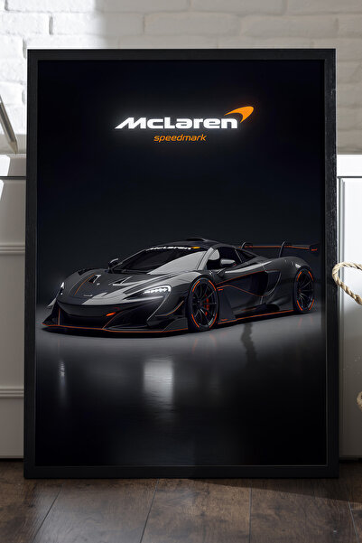 Duvarda Αφίσα McLaren P1 GTR με μαύρο ξύλινο πλαίσιο, διακοσμητικός πίνακας τ...