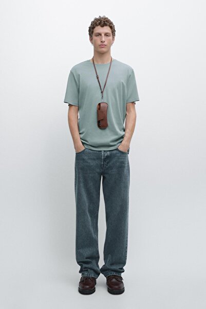 Massimo Dutti Pamuk karışımı kısa kollu tişört