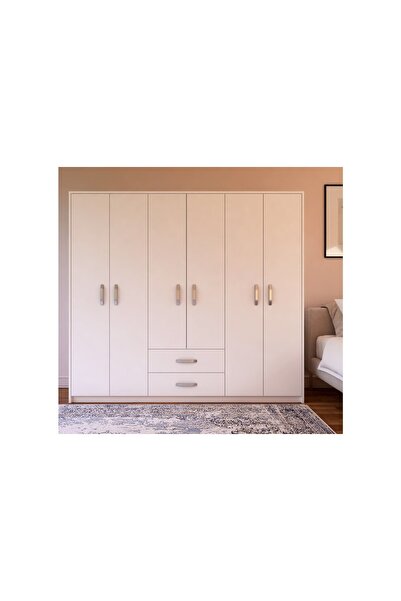 Vivense Metalian Vista Gardırop, 6 Kapaklı 2 Çekmeceli