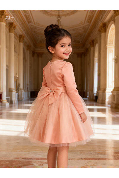 Lunas tekstil Rochie simplă pufoasă din țesătură de tul satinat