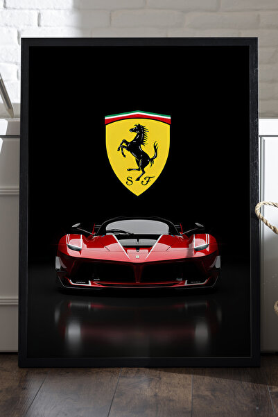 Duvarda Poster cu ramă din lemn negru Ferrari FXX-K, pictură decorativă de pe...