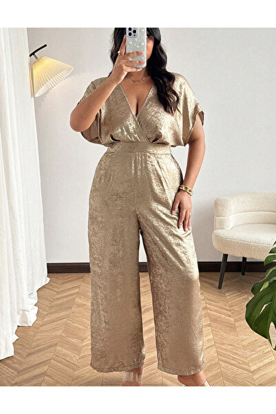 Sheya Shein Curve+ long jumpsuit, gold
