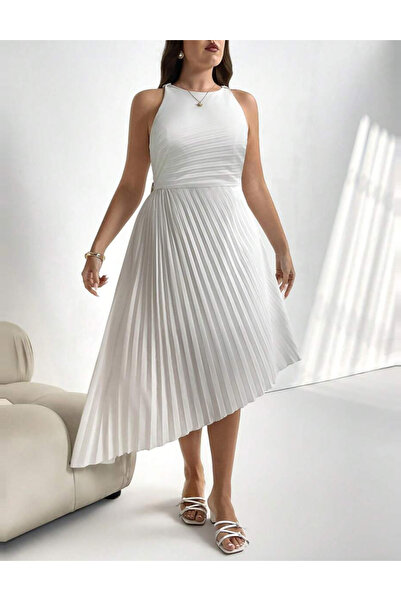 Sheya Shein Curve+ midi dress, white