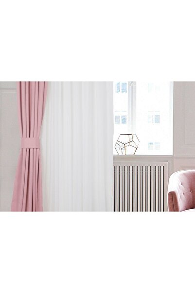 Vivense MASSARELLİ FON PERDE PUDRA RENGİ PİLESİZ 90X260