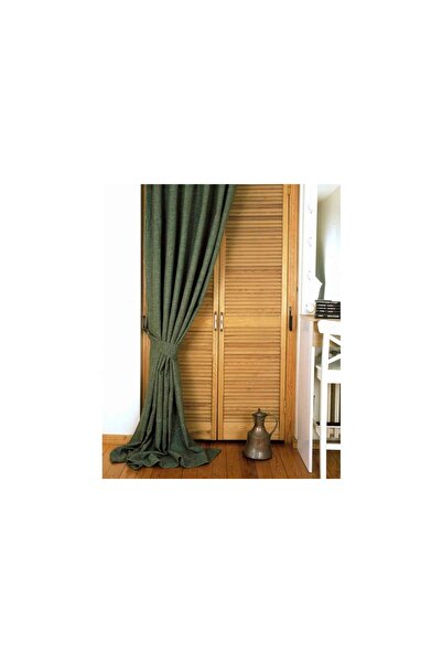 Vivense MASSARELLİ FON PERDE KETEN YEŞİL PİLESİZ 150X260