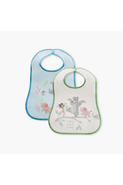 Disney Jungle Book Print Bibs with Button Closure - Set of 2