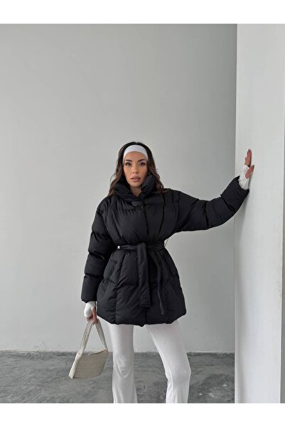 mydukkan.co Belted Puffer Jacket