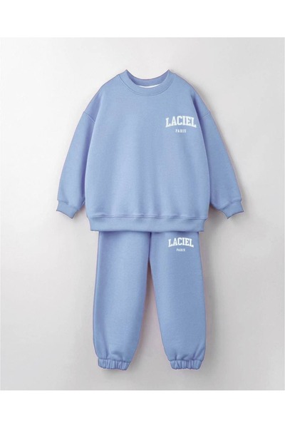 Pinkitokids Σετ φούτερ και φούτερ με 3 κλωστές Unisex-Μπλε