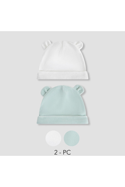 Juniors Baby Cap with Ear Detail - Set of 2