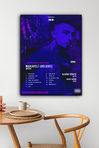 postercraft Motive Makaveli(Deluxe) Album Tasarım Modern Panel Tablo Poster