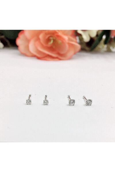 Ayenci 4 Adet 925 Ayar Zirkon Taşlı Dörtlü Gümüş Hızma Set