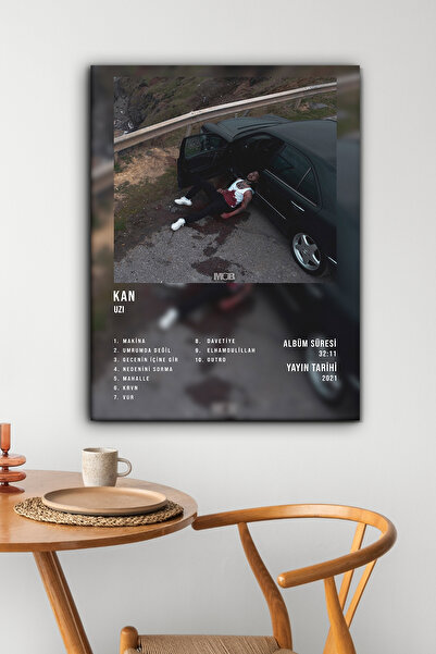 postercraft UZI Kan Album Tasarım Modern Panel Tablo Poster