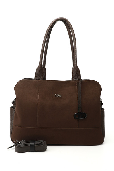 GÖNDERİ(R) Women's Brown Suede Long Strap Hand and Shoulder Bag