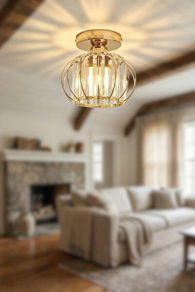 RONİSU AYDINLATMA Orbion Kristal Taşlı Tekli Avize - Modern Şık Kristal Taşlı...