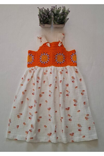 shop El örgülü kız çocuk elbisesi
