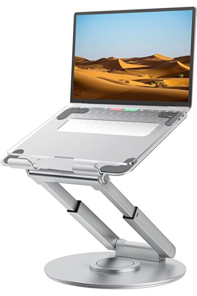 tounee حامل كمبيوتر محمول تلسكوبي للمكتب بقاعدة دوارة 360 درجة