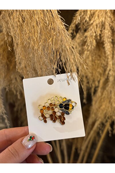 MODA Arı Peteği Broş Yaka İğnesi