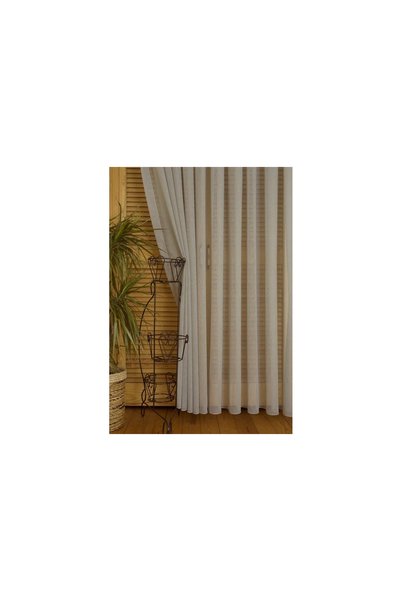 Vivense MASSARELLİ KIRÇILLI KETEN TÜL MAVİ PİLESİZ 100X260