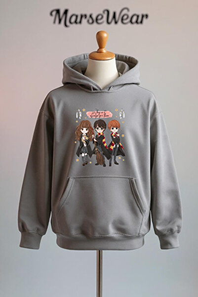 Vordevia Harry Potter Printed Cotton 3 Thread O Oversized K Hooded Sweatshirt