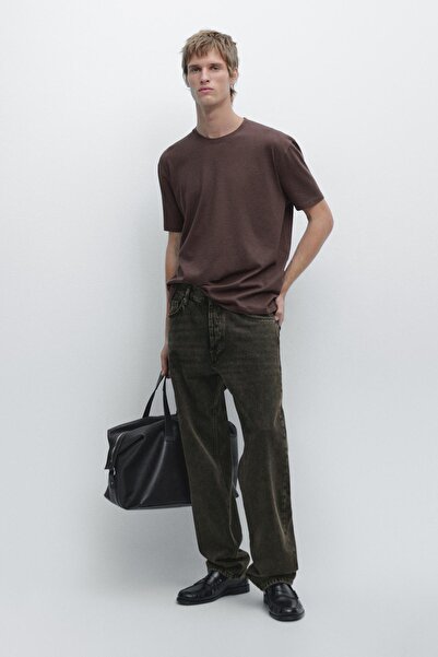 Massimo Dutti Pamuklu kısa kollu t-shirt