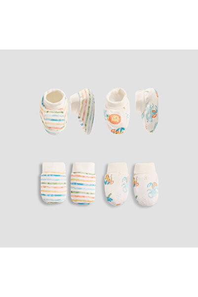 Juniors قفازات وجوارب مطبوع - طقم من 4 قطع