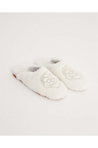 Chirpy Women's Rose Patterned House Slippers Bloom