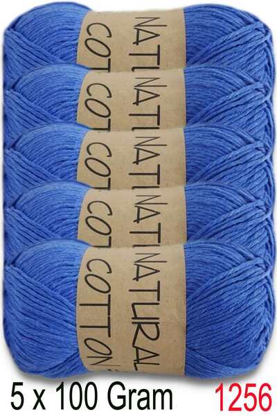 Diva İplik Diva Natural Cotton 1256 Blue (Pack of 5)